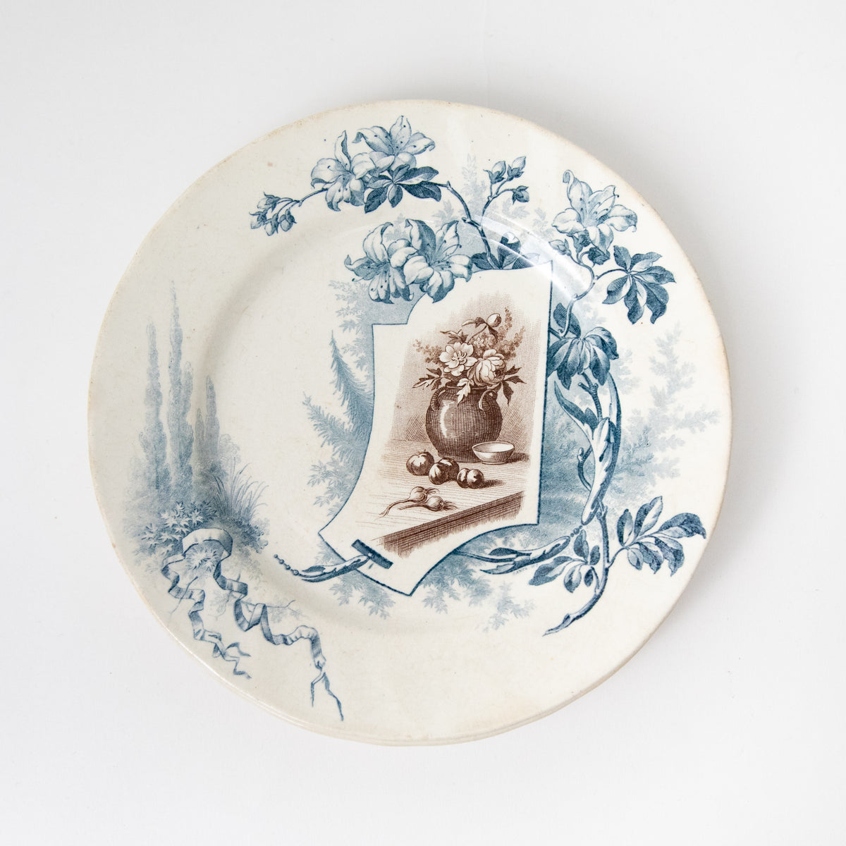 SET OF FOUR 1890'S LEAD GLAZED EARTHENWARE: 