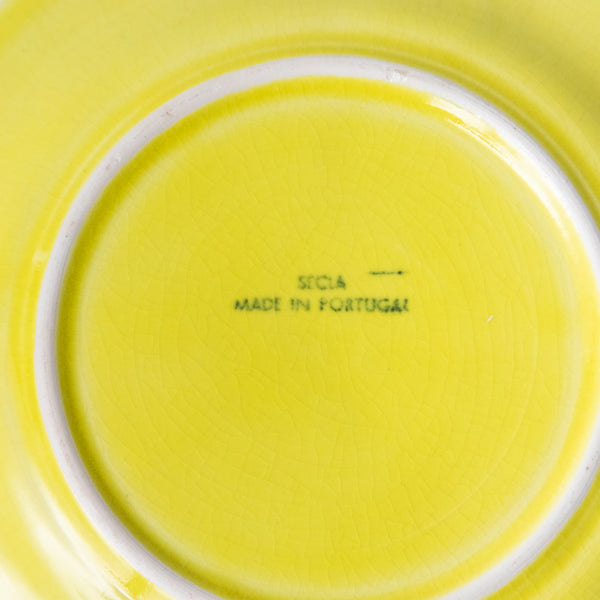 SET OF TWO VINTAGE YELLOW CABBAGE BREAD PLATES