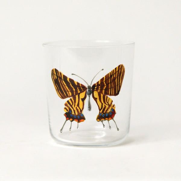 HAND PAINTED BUTTERFLY GLASS