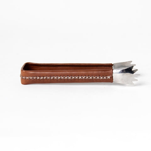 LEATHER CLAD ICE TONGS