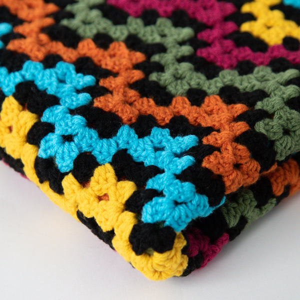COLORFUL KNITTED BLANKETS, MADE IN NY