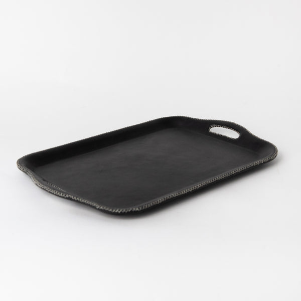 LEATHER NESTING TRAY WITH HANDLE