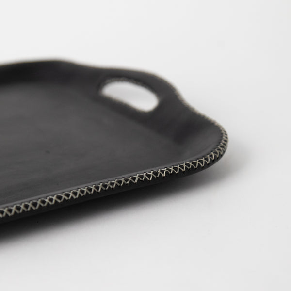 LEATHER NESTING TRAY WITH HANDLE