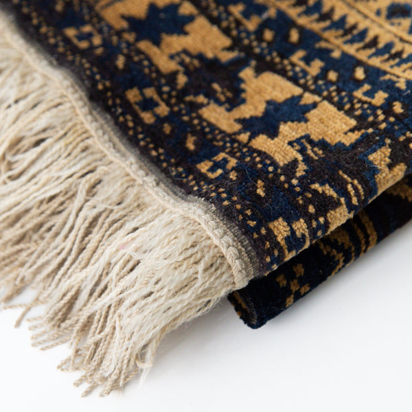 BLUE AND GOLD PRAYER RUG
