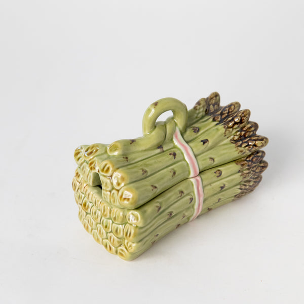 ASPARAGUS LIDDED SERVING DISH, 1950s PORTUGAL, SMALL