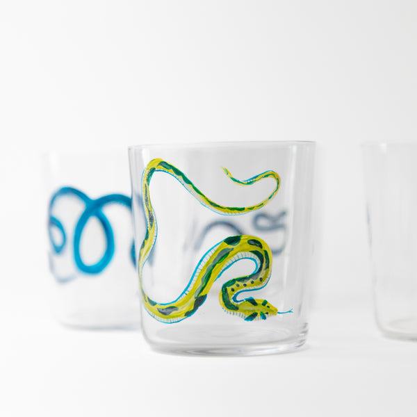 HAND PAINTED SNAKE GLASS