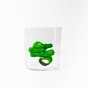HAND PAINTED SNAKE GLASS