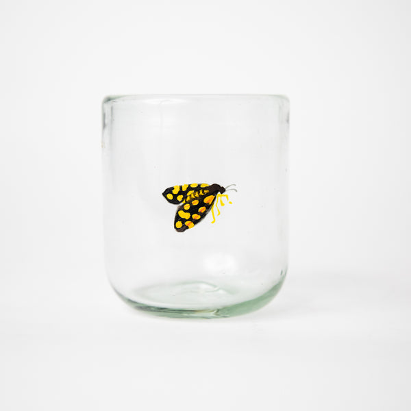 HAND-PAINTED BUBBLE GLASS DOUBLE OLD FASHIONED