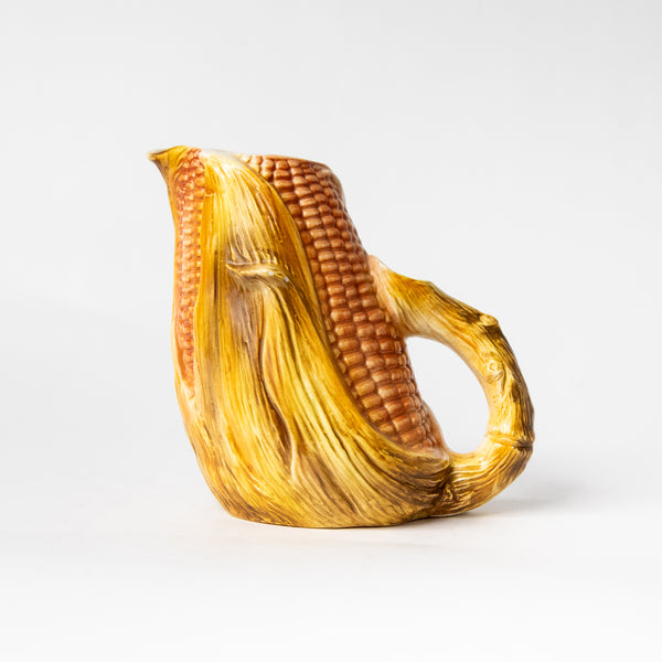 ITALIAN PORCELAIN CORNHUSK PITCHER