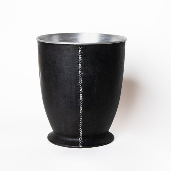 LEATHER WRAPPED CACHEPOT