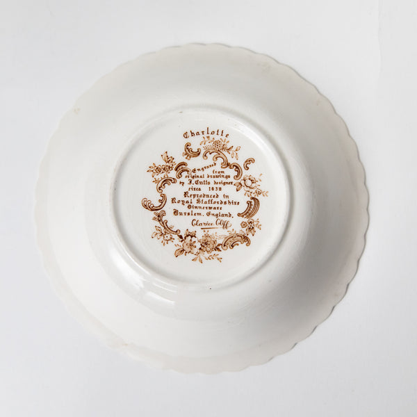CHARLOTTE PATTERN VEGETABLE BOWL BY ROYAL STAFFORDSHIRE- PAIR