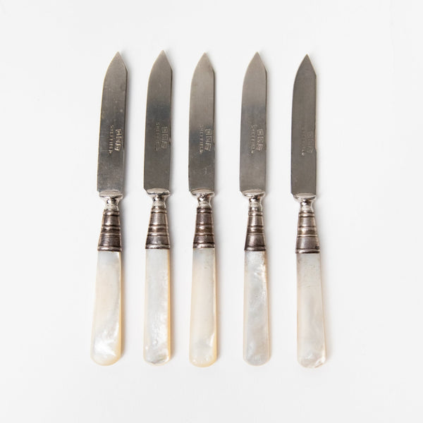 SHEFFIELD FRUIT KNIVES, MOTHER OF PEARL