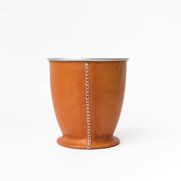 LEATHER WRAPPED CACHEPOT