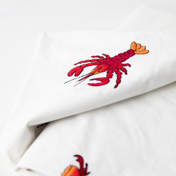 EMBROIDERED FRENCH LOBSTER TABLECLOTH