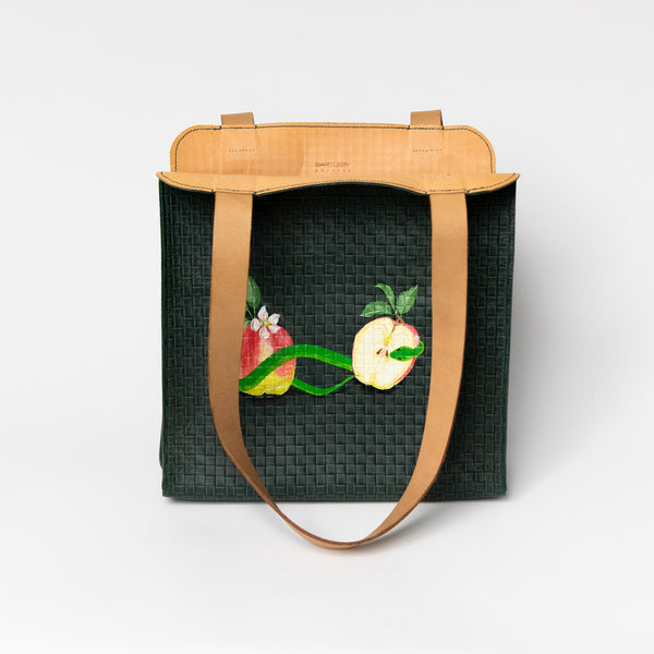 LYALL SHOPPING TOTE WITH HAND PAINTED SNAKE DESIGN