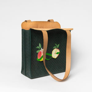LYALL SHOPPING TOTE WITH HAND PAINTED SNAKE DESIGN