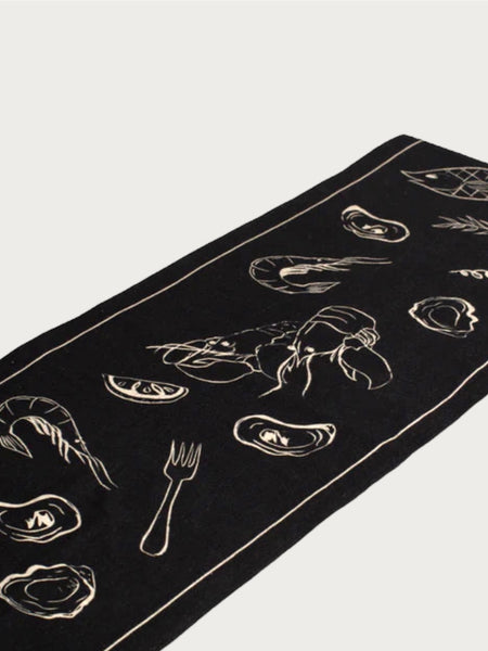 "LINE DRAWING" LINEN TABLE RUNNER