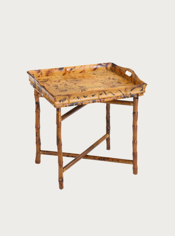 RATTAN TRAY SIDE TABLE