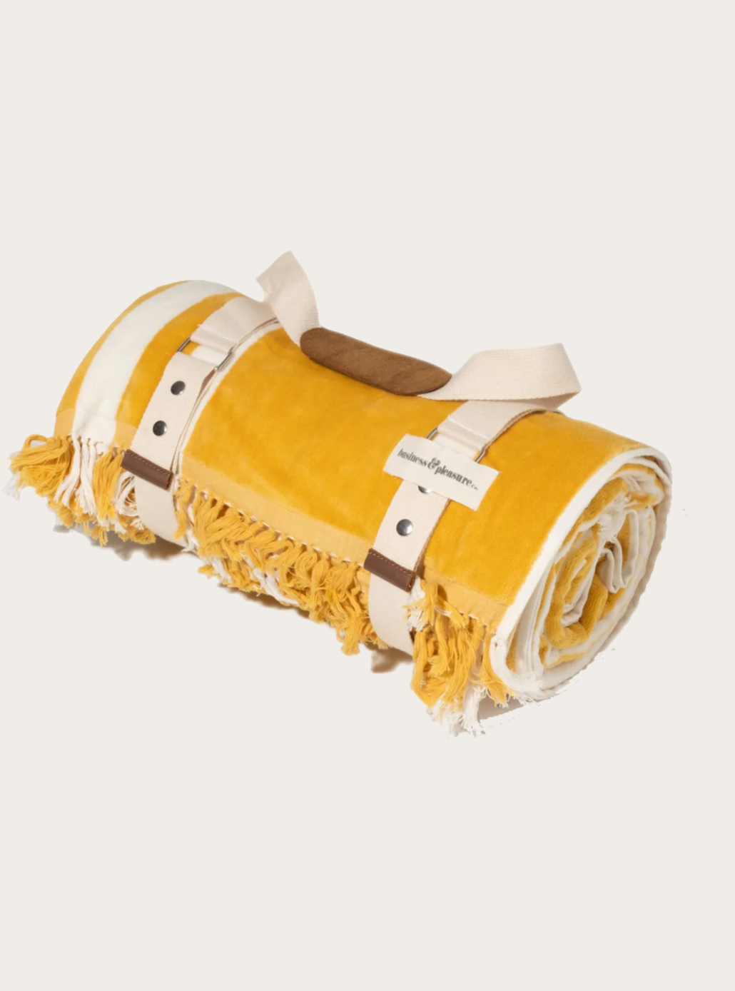 BEACH BLANKET- VINTAGE YELLOW STRIPE