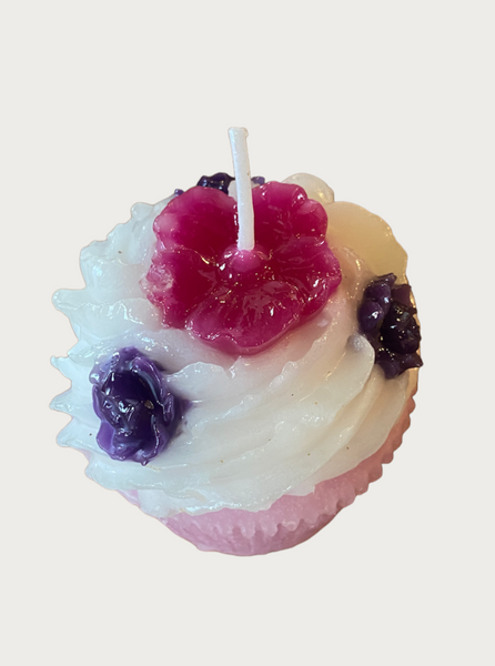 CUPCAKE WITH FROSTING WAX CANDLE