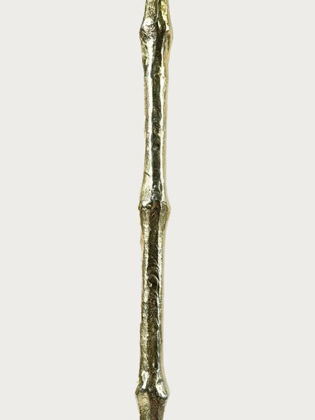 FAUX BAMBOO BRASS FLOOR LAMP, PRICE WITHOUT SHADE