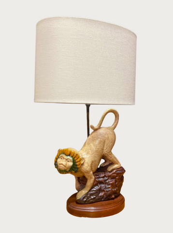 PAIR MONKEY TABLE LAMPS
