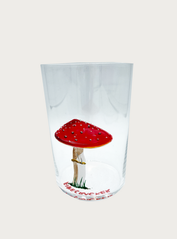 HAND-PAINTED TOADSTOOL AND FOX GLASSES
